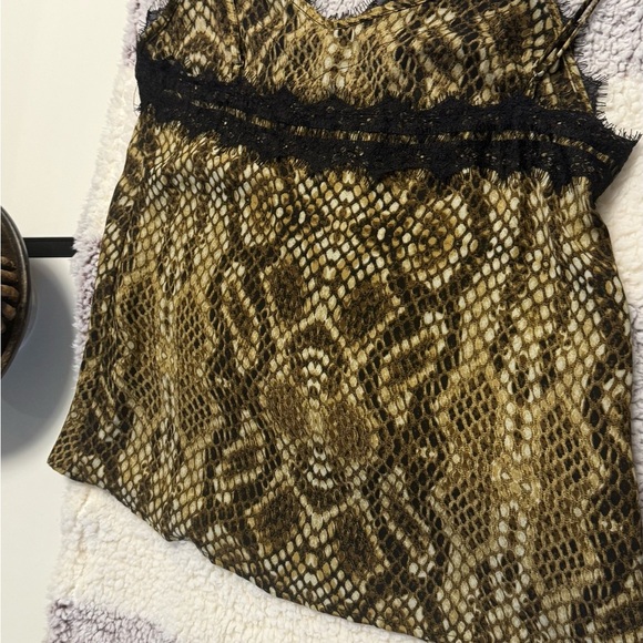 Zebra Print Lace Trim Cami - Picture 6 of 8